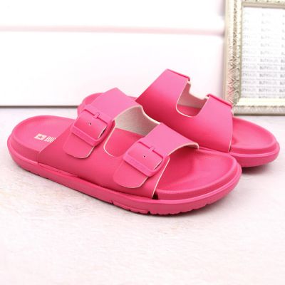 11. Big Star W INT2004E Fuchsia Foam Slides with Buckles