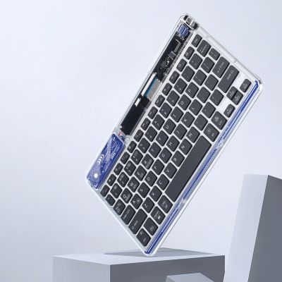 3. Dux Ducis Keyboard (CK Series) Wireless for Laptop / Tablet / Phone - Transparent
