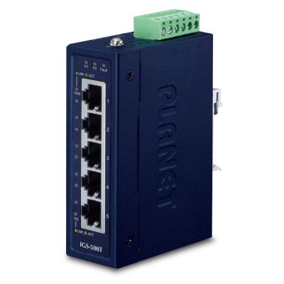 PLANET IGS-500T Network Links Unmanaged Gigabit Ethernet (10/100/1000) Blue