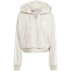 2. Women's adidas Essentials 3-Stripes French Terry Quarter-Zip Hoodie Beige JN1958