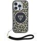 2. Guess HC IML Leopard Triangle Cord Strap MagSafe Case for iPhone 16 Pro - Brown