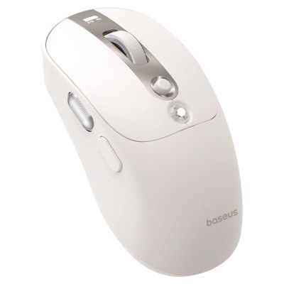 3. Baseus Editor Wireless Computer Mouse with 800mAh Battery and Battery Status Indicator - White