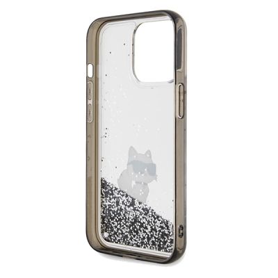 7. Karl Lagerfeld Liquid Glitter Choupette case for iPhone 13 Pro Max - transparent
