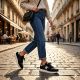 7. Black platform sneakers Kobbo 100103