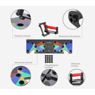 5. HMS PU10 multifunctional push-up board red