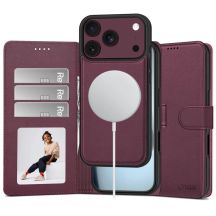 Tech-Protect Wallet MagSafe case for iPhone 17 Pro Max / 18 Pro Max - burgundy