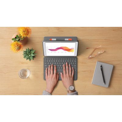 6. Logitech Combo Touch QWERTZ German Smart Connector Graphite