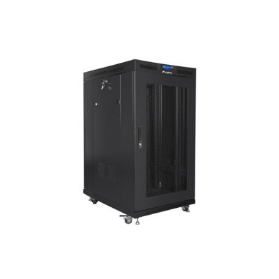 4. LANBERG LCD FLAT PACK V2 19" 22U 800X1000 BLACK PERFORATED DOOR RACK INSTALLATION CABINET