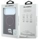 8. Karl Lagerfeld with Ring Stand 360 Karl Head Pin MagSafe case for iPhone 18 Pro / 17 Pro - burgundy
