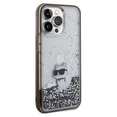 4. Karl Lagerfeld Liquid Glitter Choupette case for iPhone 13 Pro / 13 - transparent