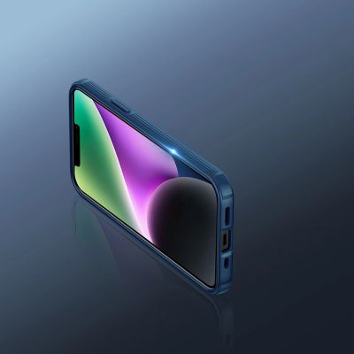 13. Nillkin CamShield Pro Magnetic Case iPhone 14 Plus Cover Camera Protector Blue (with MagSafe)