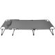 16. FOLDING CAMPING BED, 3-POSITION, 188 X 73 X 28 CM, DARK GREY