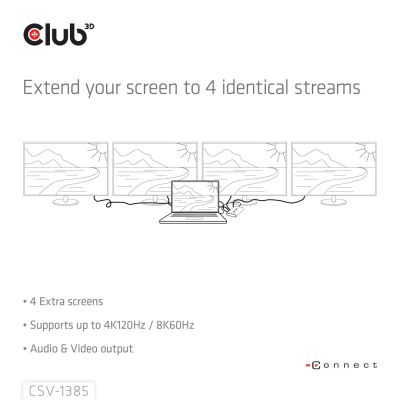 6. CLUB3D Umschalter HDMI 4x HDMI