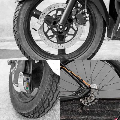 9. Rockbros LBAYG8308 Bike Lock with Alarm and Disc Lock - Black