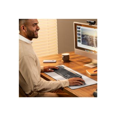 11. Logitech Signature Slim Solar+ K980 Keyboard Universal RF Wireless + Bluetooth QWERTY UK International Graphite