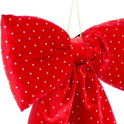 18. RED DECORATIVE BOW 39x50CM MICA