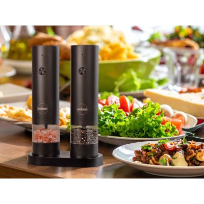 6. ELDOM ZMP5 ELECTRIC SALT AND PEPPER GRINDER SET, RECHARGEABLE, USB