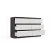 6. M6 MALWA CHEST OF DRAWERS 120CM ANT/WHITE SET