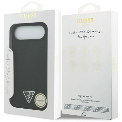 8. Guess Silicone Triangle Logo MagSafe Case for iPhone 17 Air - Black