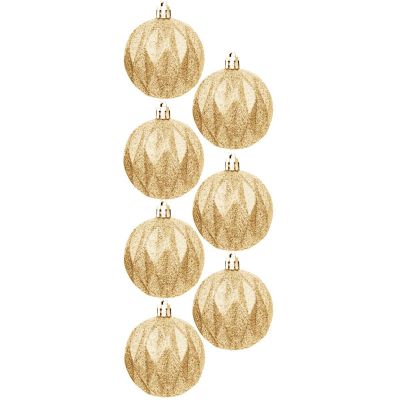40. DECORATIVE PLASTIC BALL 6CM SET 35 GOLD