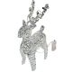 8. REINDEER DECORATION 34 CM 20 LED SILVER