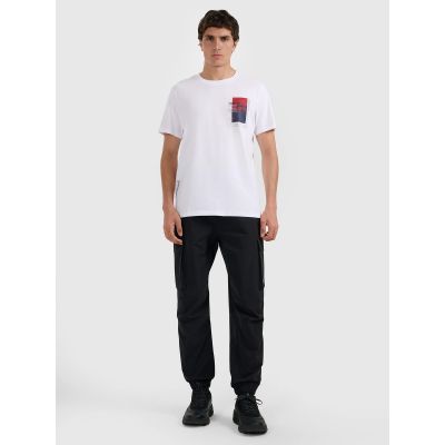 5. Men's regular printed T-shirt 4F 4FRAW25TTSHM3256-10S