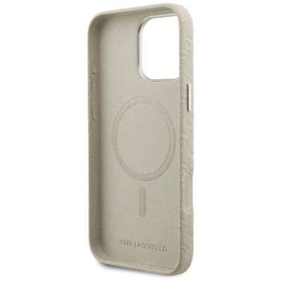 7. Karl Lagerfeld FW Stamped Karl MagSafe Case for iPhone 16 Pro - Beige
