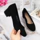 9. Sergio Leone W SK354C suede block pumps, black