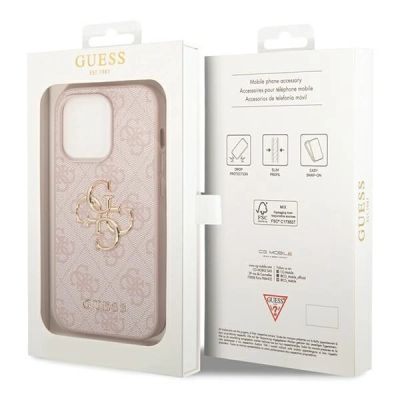 8. Guess GUHCP15X4GMGPI iPhone 15 Pro Max 6.7" pink/pink hardcase 4G Big Metal Logo