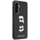 4. Karl Lagerfeld Case with Karl&Choupette Heads Pins&Logo for Samsung Galaxy A57 5G - Black