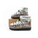 19. D.Franklin women's snow boots winter fashionable insulated ankle boots silver