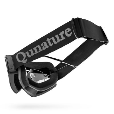 9. Qunature Black Frameless Ski Goggles - Black