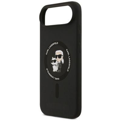 6. Karl Lagerfeld Silicone Karl&Choupette Ring MagSafe Case for iPhone 17 Air - Black