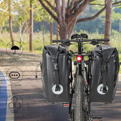 3. Rockbros 30140022001 waterproof bicycle bag for trunk - black