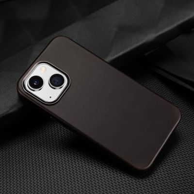 11. Dux Ducis Naples Case for iPhone 14 Plus Leather Cover (MagSafe Compatible) Dark Brown