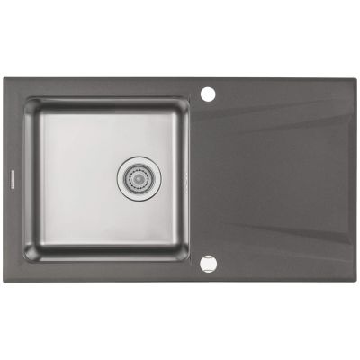 Single-bowl granite-steel sink with drainer ZSR_T113 5908212089170