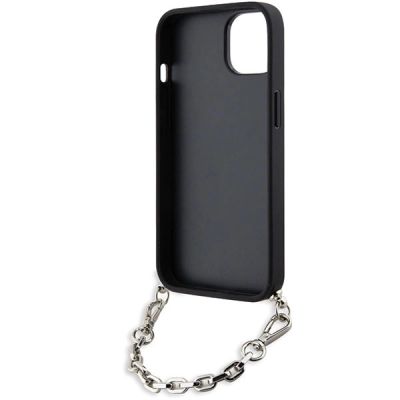 6. Karl Lagerfeld KLHCP14SSACKLHPK iPhone 14 6.1" black/black hardcase Saffiano Monogram Chain