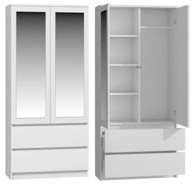 6. SS-90 WARDROBE MIRROR - WHITE