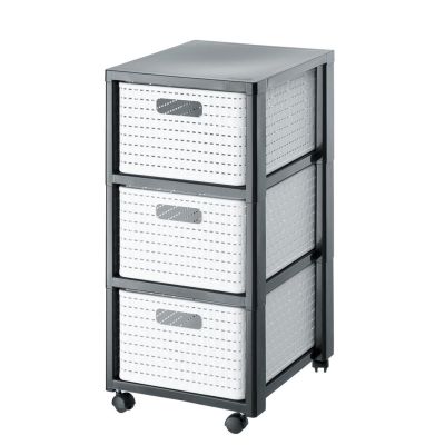 ROTHO Large bookcase with 3 drawers COUNTRY white/anthracite