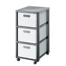 ROTHO Large bookcase with 3 drawers COUNTRY white/anthracite