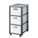 ROTHO Large bookcase with 3 drawers COUNTRY white/anthracite