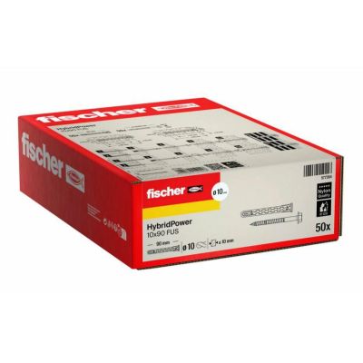 FISCHER HYBRIDPOWER PLUG 10x90 /50pcs. FIREPROOF KEY