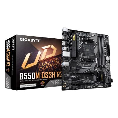 Gigabyte B550M DS3H R2 motherboard, AMD B550, AM4, 4xDDR4, mATX