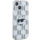 4. Karl Lagerfeld IML Choupette Head & Monogram case for iPhone 15 / 14 / 13 - transparent