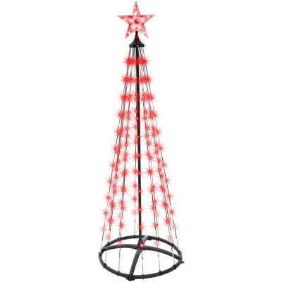 39. DECORATIVE CHRISTMAS TREE 154 LED RGB 150 CM BLACK