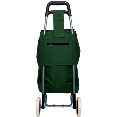 10. SHOPPING TROLLEY BAG ON WHEELS WITH FRAME 31L GREEN