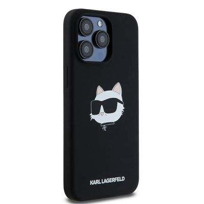 4. Karl Lagerfeld Silicone Choupette Head MagSafe case for iPhone 15 Pro - black
