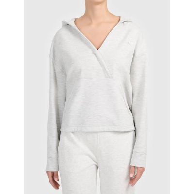 Women's envelope hoodie made of very soft knit fabric 4F 4FWAW26TSWSF2661-27M