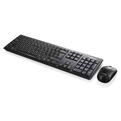 Lenovo 100 Wireless Combo Keyboard & Mouse GX30L66303 (USB 2.0; (EN); black; optical; 1000 DPI)
