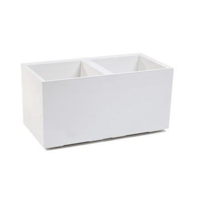 FLOWERPOT PLASTIC KARO 80X40X40CM CREAM